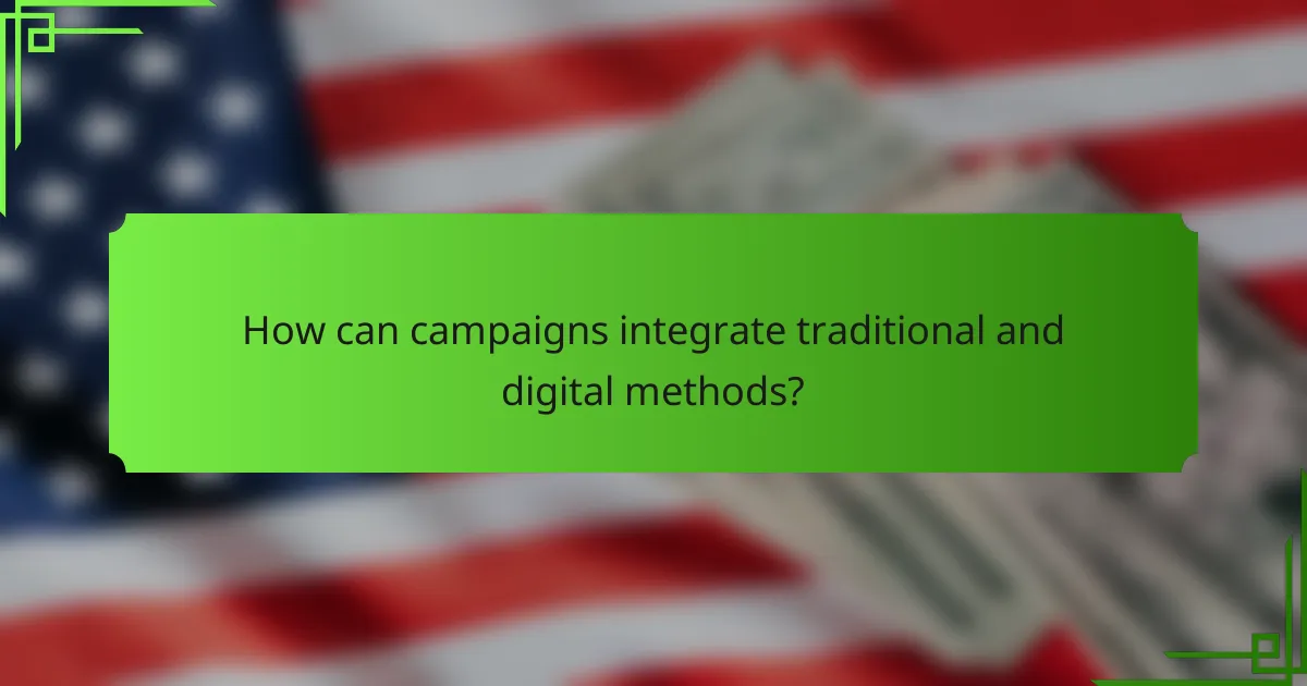 How can campaigns integrate traditional and digital methods?