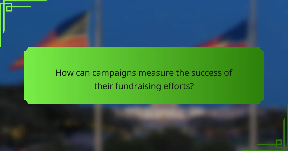 How can campaigns measure the success of their fundraising efforts?