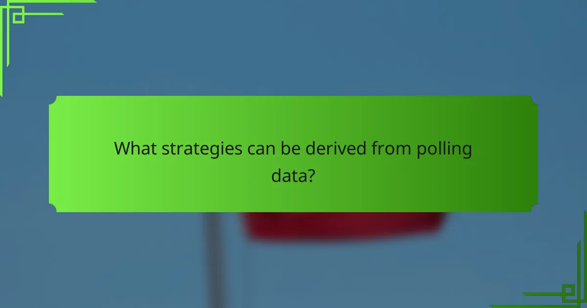 What strategies can be derived from polling data?